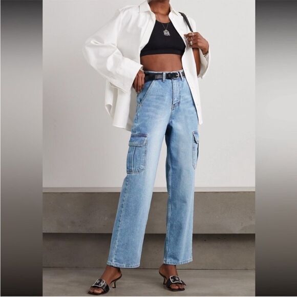The Frankie Shop Kai Cargo Denim Pants - Picture 11 of 12